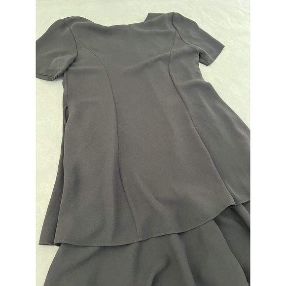 Randi May Collections Womens 10P Black Round Neck Ruffled Hem Midi Dress - Picture 11 of 11